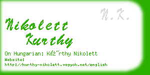 nikolett kurthy business card